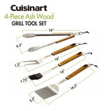 4 Piece Ash Wood Grill Tool Set 3