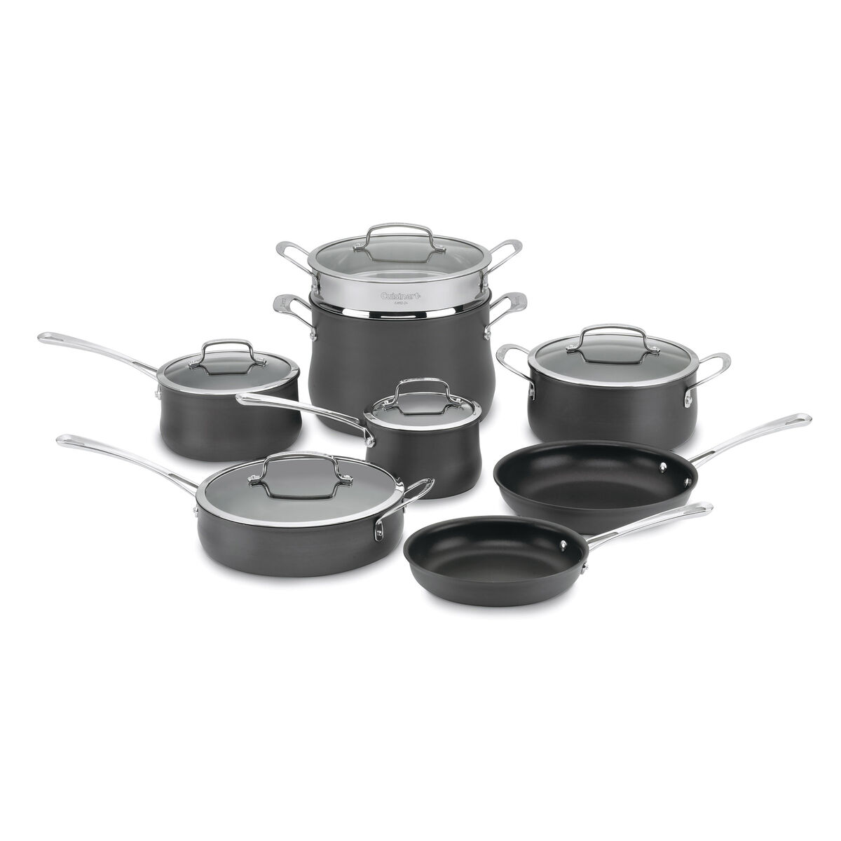 Cuisinart Pentola In Acciaio Inox Contour Da 12 Quart | Con Coperchio In Vetro Temperato | Base In Alluminio | Adatta A Tutte Le Superfici, Incluse Induzione