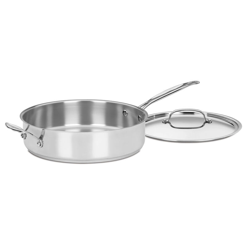 Chef's Classic&trade; Stainless 5.5 Quart Saut&eacute; Pan with Helper Handle & Cover