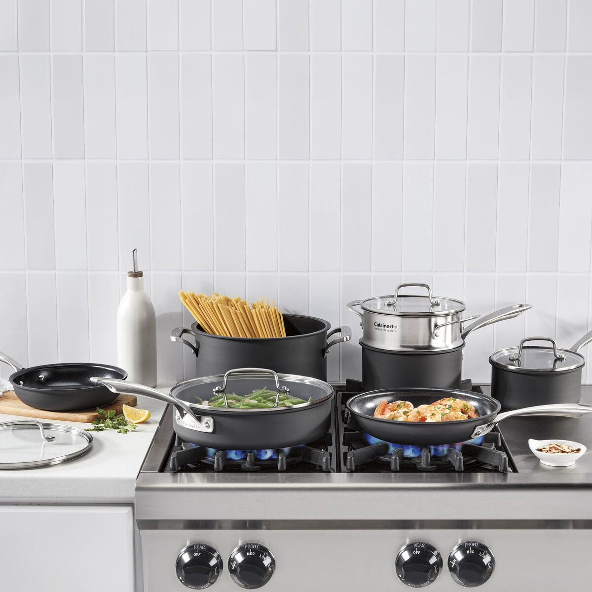 Discontinued 11-Pc DS Induction Ready Hard Anodized Nonstick Set 2