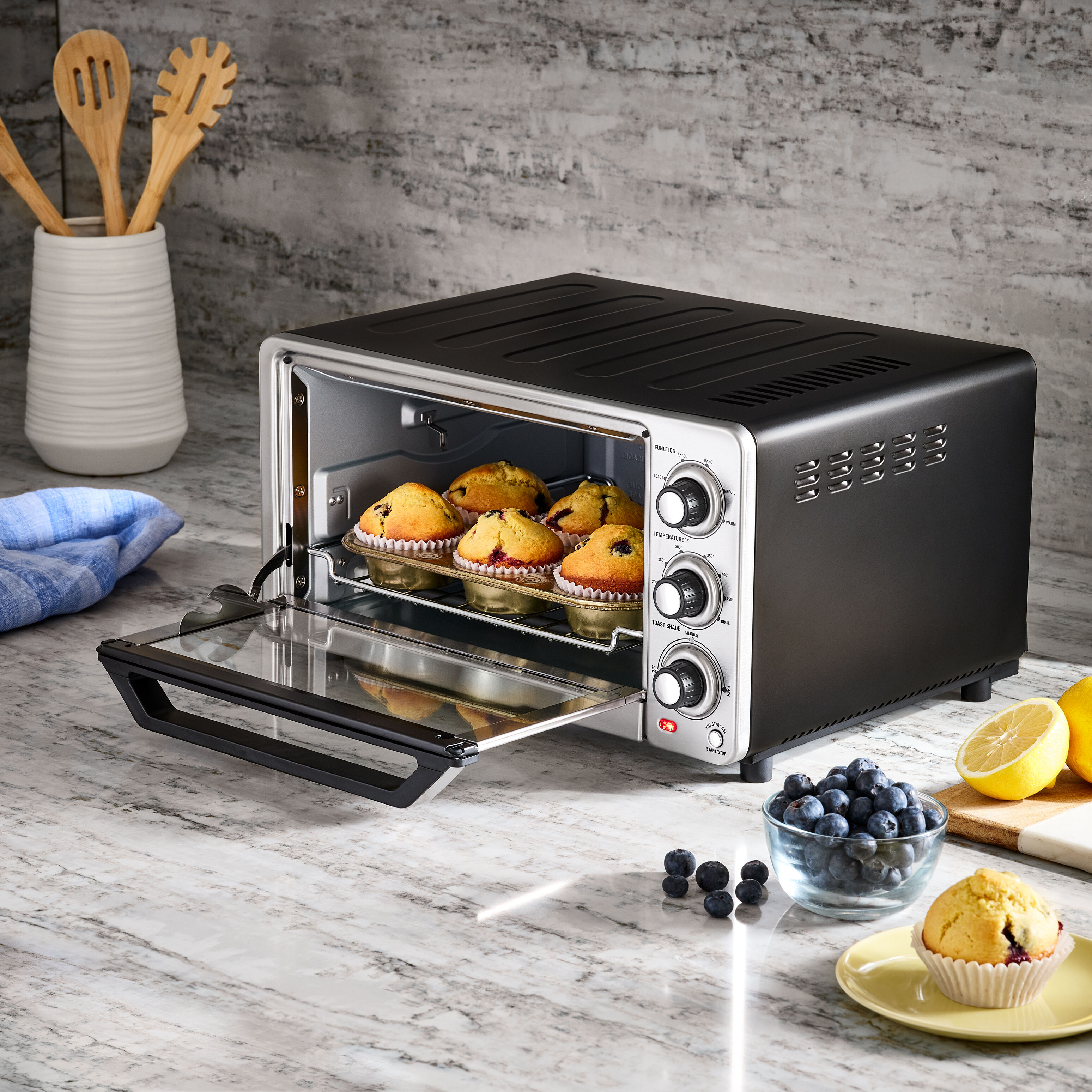 Black Decker Toaster Oven Even Toasting Toaster Black+Decker 48 Litre Oven  Toaster Grill OTG With Rotisserie Convection For Grilling Baking Full