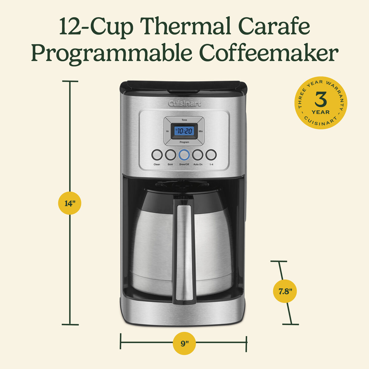 Programmable Thermal Coffee Maker (12 Cup)
