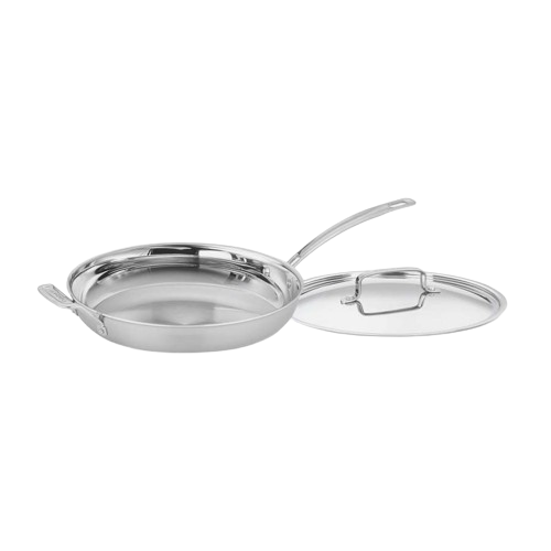 Cuisinart MultiClad Stainless Cookware 12" Skillet with Helper Handle & Cover