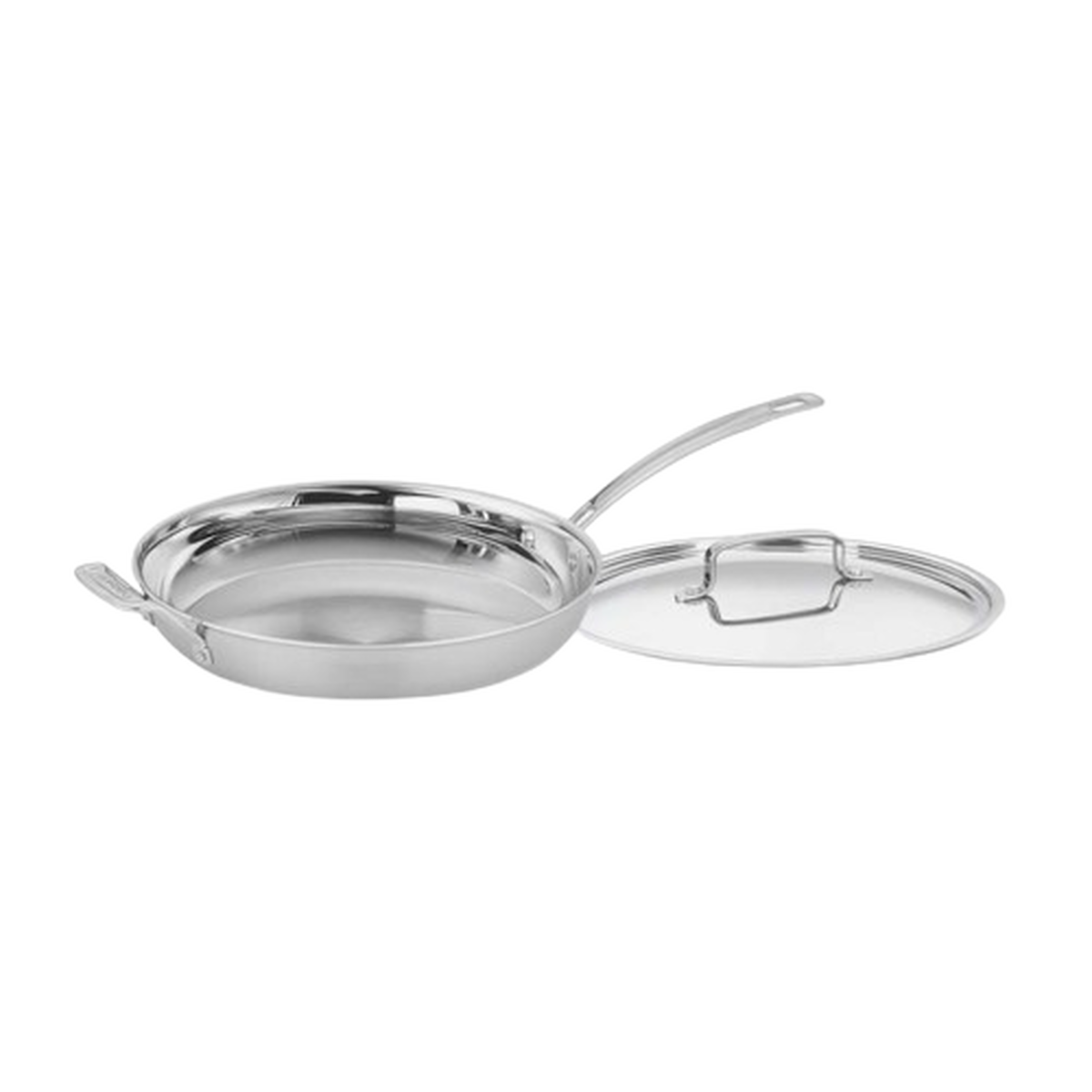 MultiClad Pro Triple Ply Stainless Cookware 12" Skillet with Helper Handle & Cover