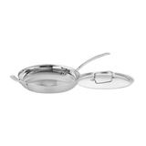 MultiClad Pro Triple Ply Stainless Cookware 12" Skillet with Helper Handle & Cover