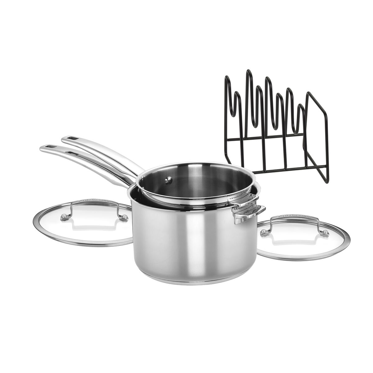 Discontinued SmartNest&reg; Stainless Steel 5 Piece Saucepan Set 1