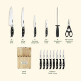 Nitrogen 15 Piece Cutlery Knife Block Set 6