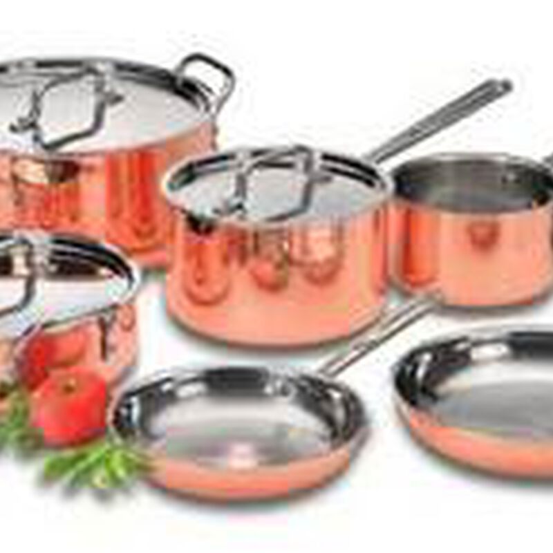 Discontinued 10 Piece Copper Cookware Set