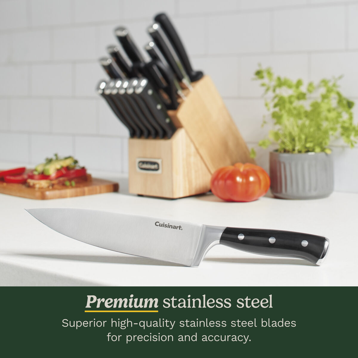Triple Rivet 15 Piece Cutlery Set With Block 3