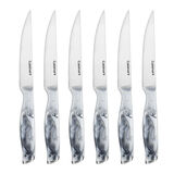 Discontinued 6 piece White Marble Steak Knife Set 1