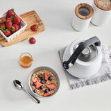 2 Qt. Matte White Stainless Steel Tea Kettle