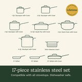 Chef's Classic&trade; Stainless 17 Piece Chef's Classic Stainless Set