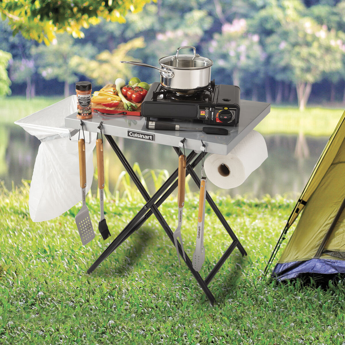 Fold 'n Go Prep Table & Grill Stand 8