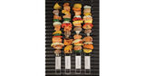 4 Pack Sliding Skewer Set - Built-in Slider Easily Removes Cooked Food 4