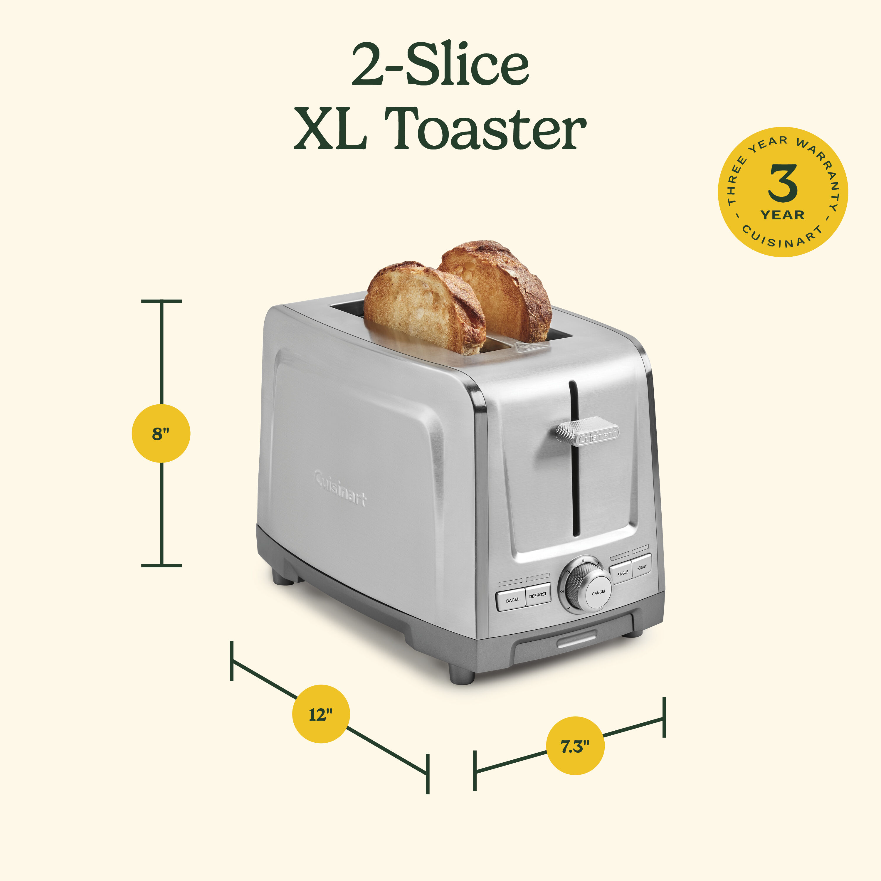 2-Slice XL Slot Stainless Steel Toaster - Cuisinart