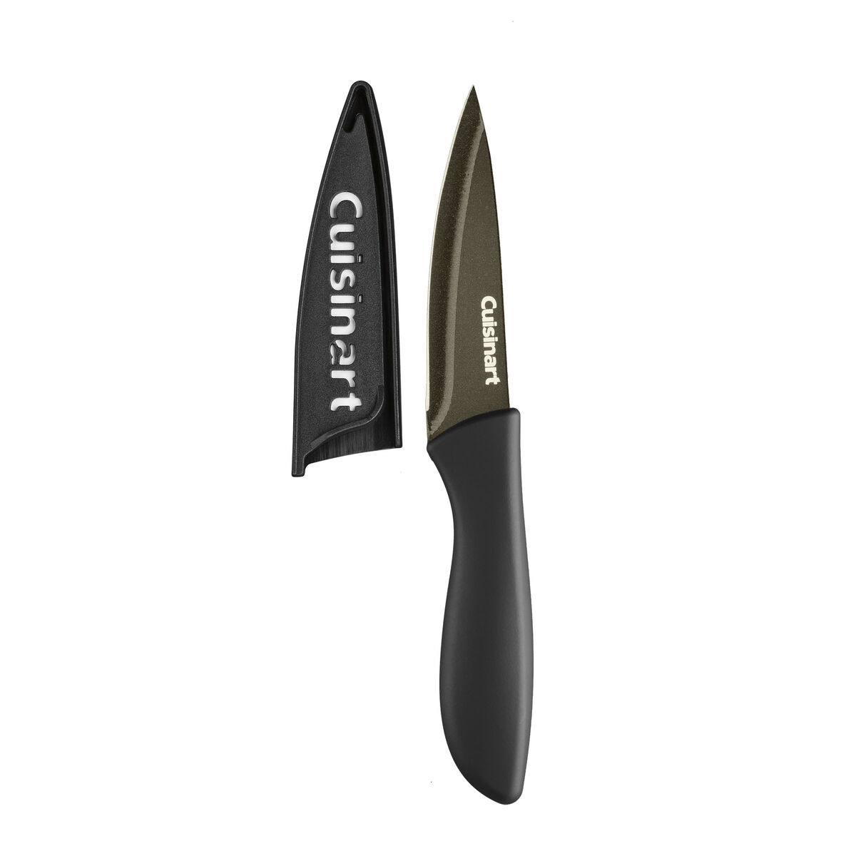 Discontinued 12 Piece Soft Grip Black Metallic Coated Knife Set with Blade Guards