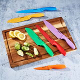 12 Piece Nonstick Color Knife Set with Blade Guards 2