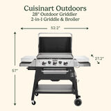 28" Outdoor Griddler&trade; - 2-in-1 Griddle & Broiler