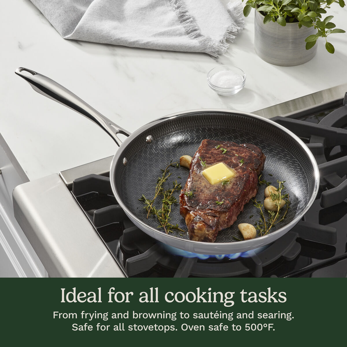 FusionElite+&trade; Hybrid Tri-Ply Stainless Steel 10" Skillet