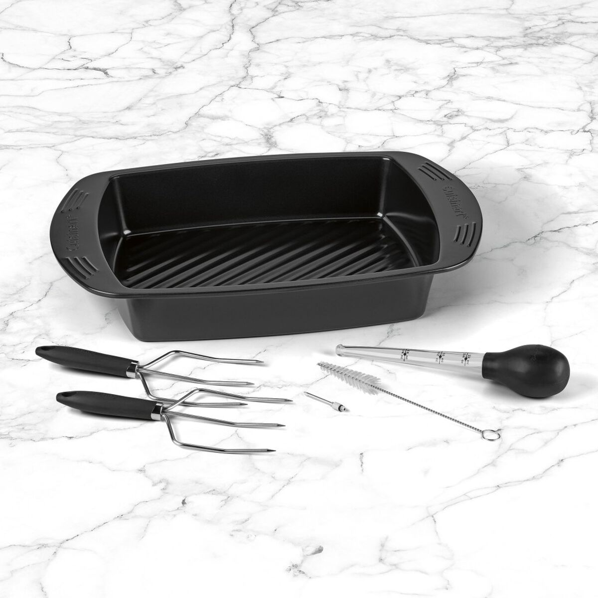 Discontinued Classic Ovenware Collection 17&Prime; Roaster with Bonus Tools 3