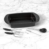 Discontinued Classic Ovenware Collection 17&Prime; Roaster with Bonus Tools 3