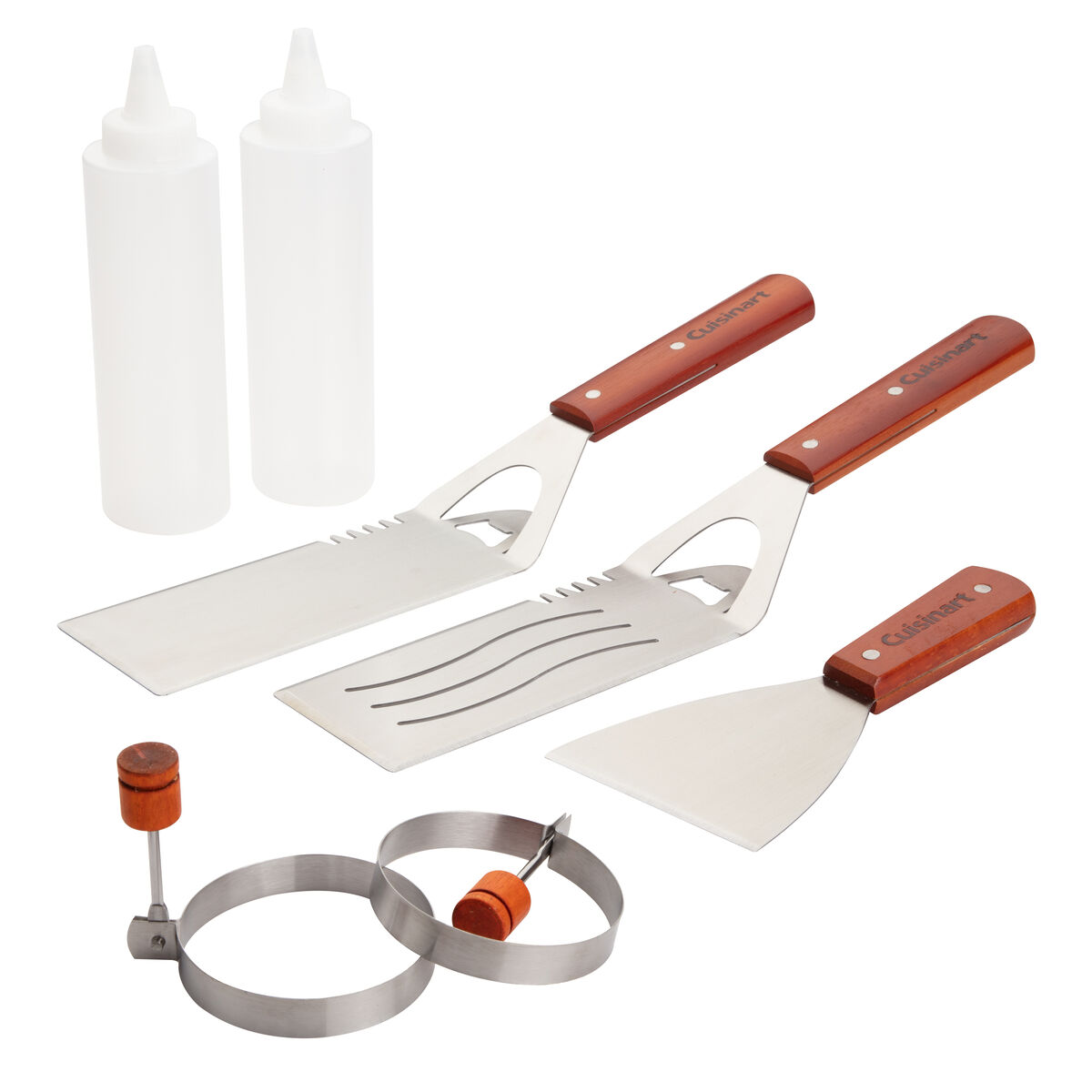 7 Piece Wooden Handle Griddle Set 1