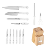 Discontinued 13pc White Triple Rivet Knife Block Set 3