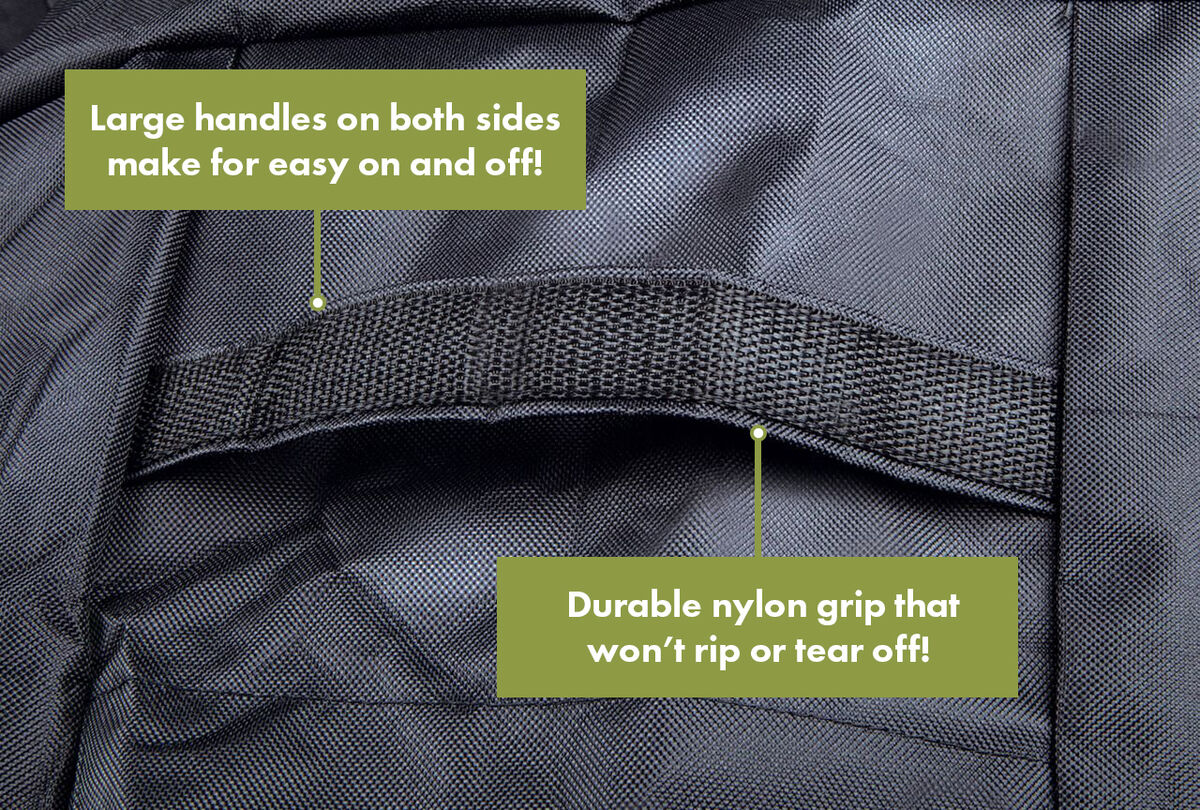 Heavy-Duty 60" Barbecue Grill Cover - Black 4