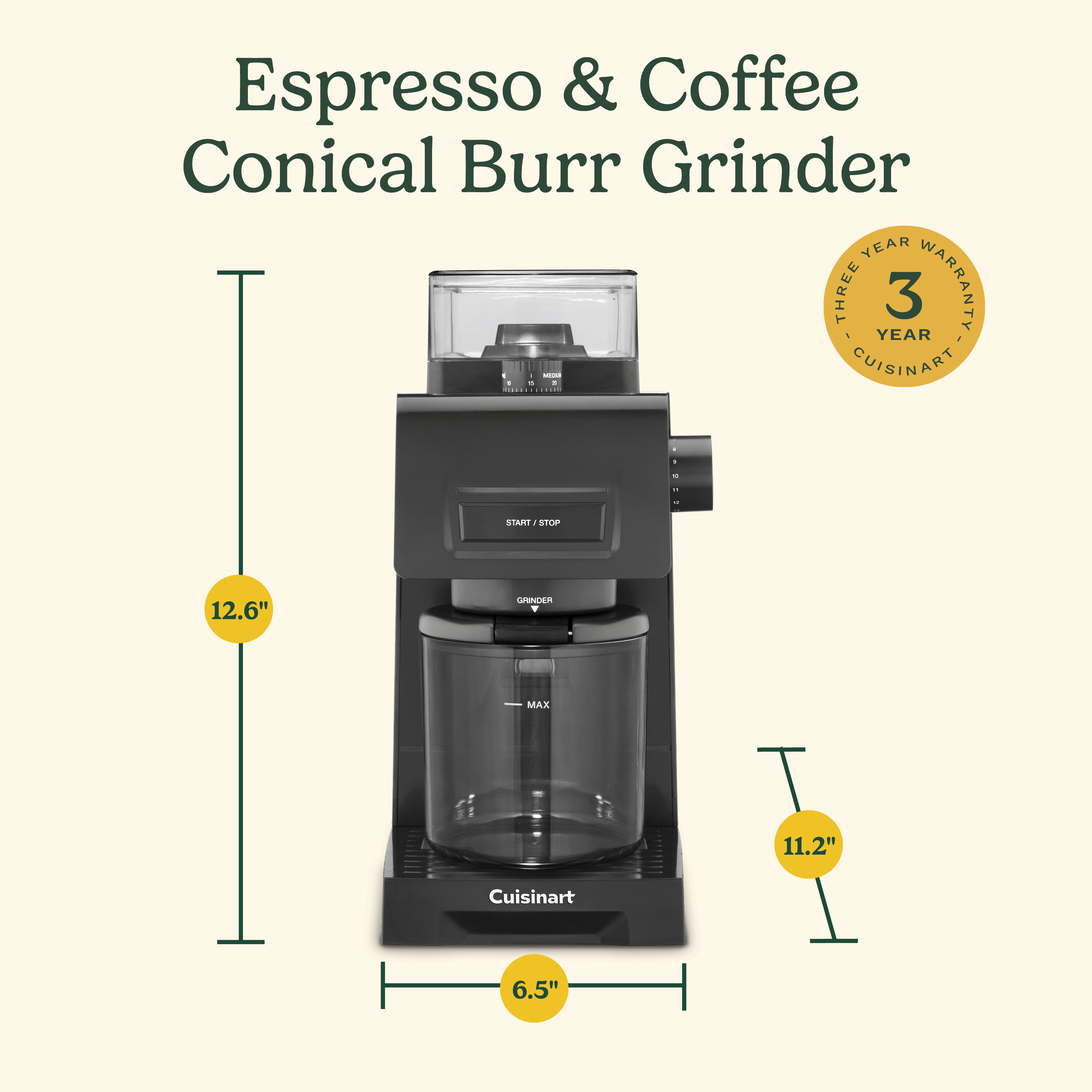 Espresso Coffee Conical Burr Grinder (CBM-22) Cuisinart