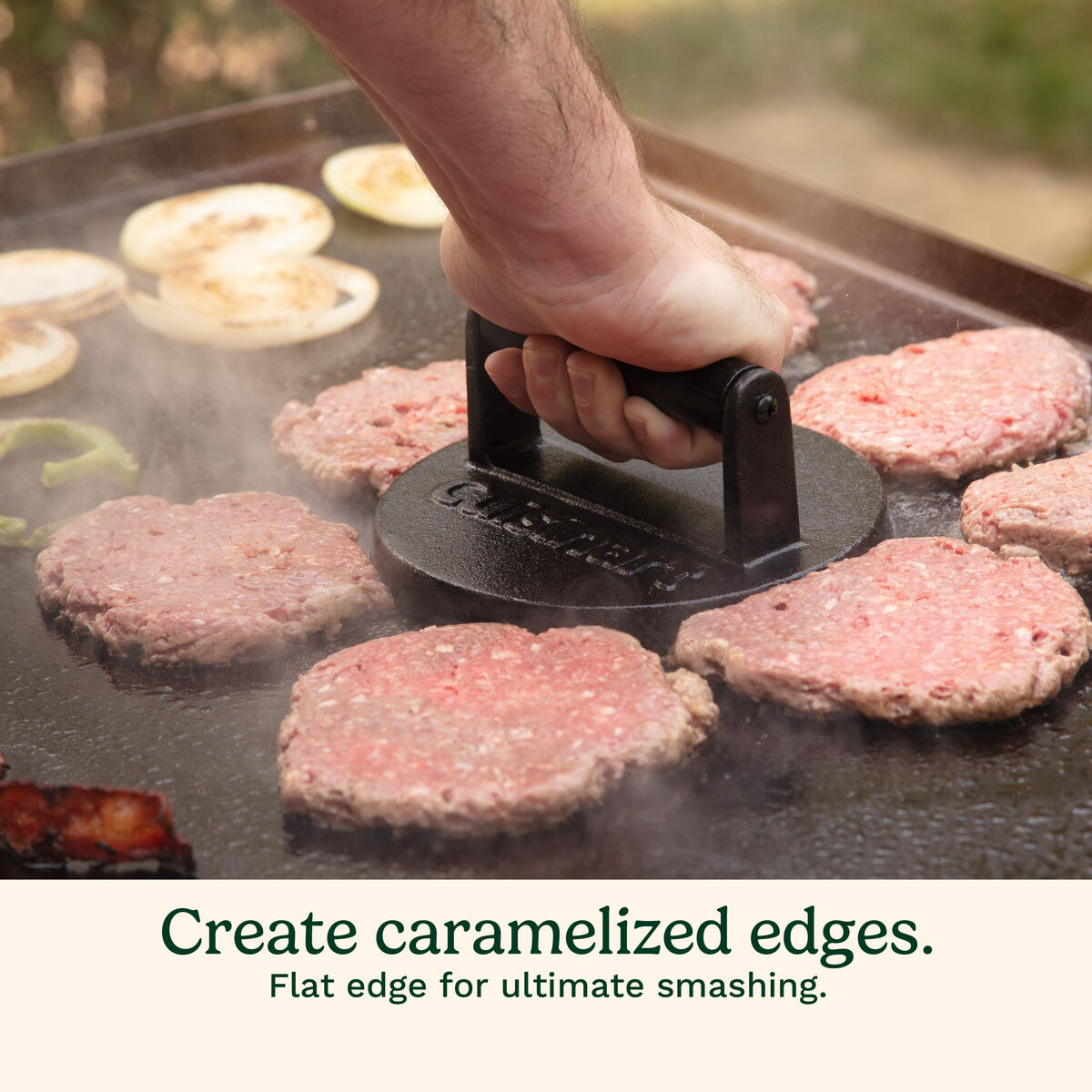 Cast Iron Smashed Burger Press 4
