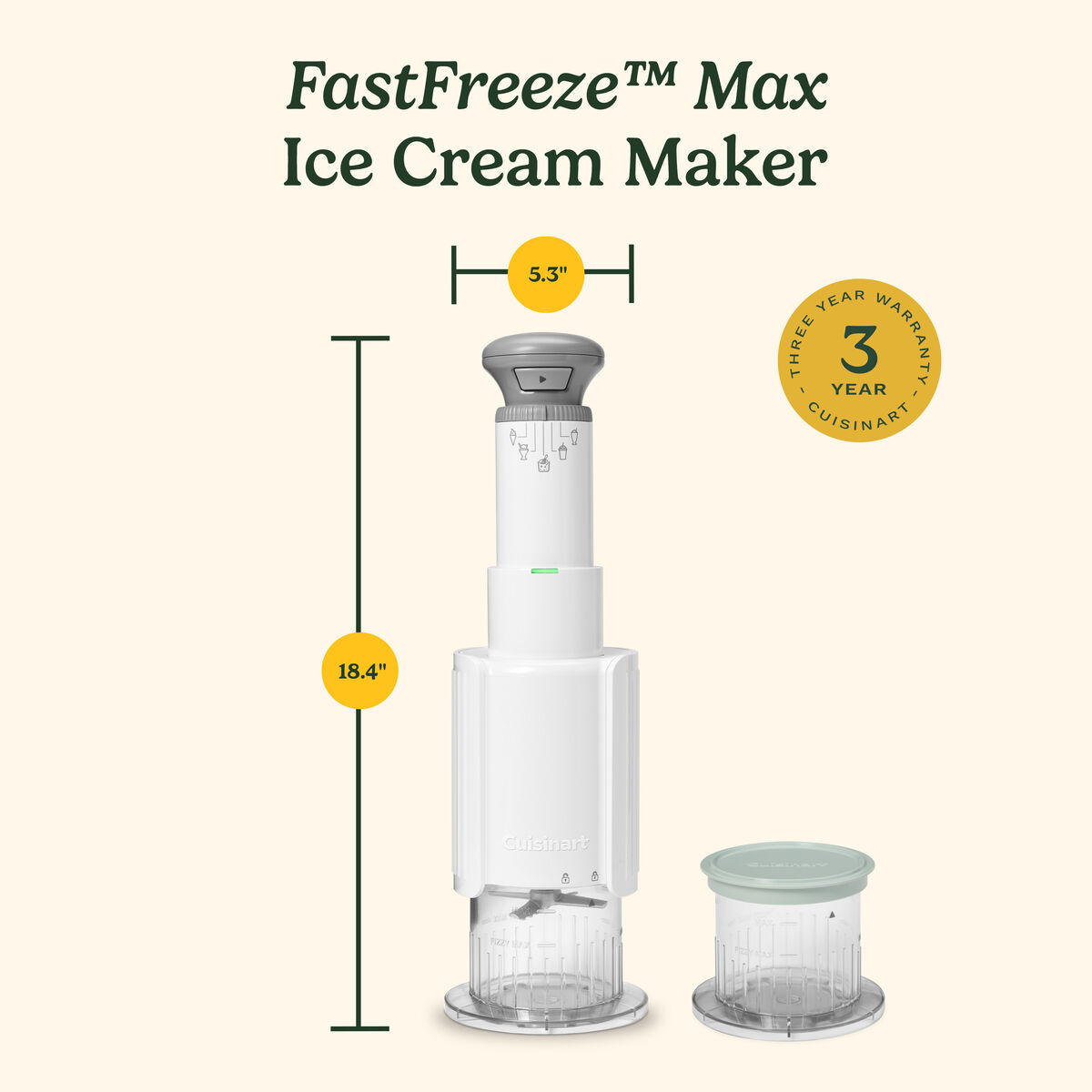 FastFreeze&trade; Max Ice Cream Maker - 1-pint 7