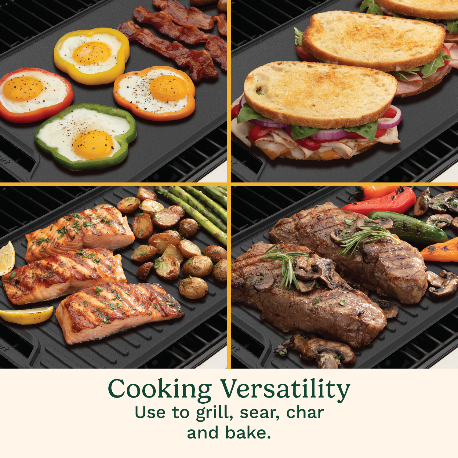 Cuisinart Cast Iron Grill/Griddle Plate - Thumbnail 2