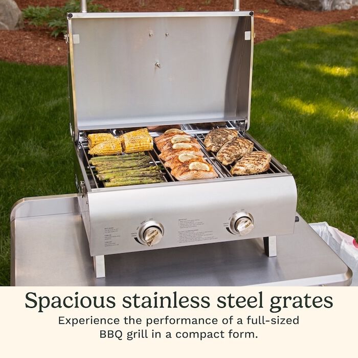 Chef's Style Stainless Tabletop Grill - Thumbnail 4