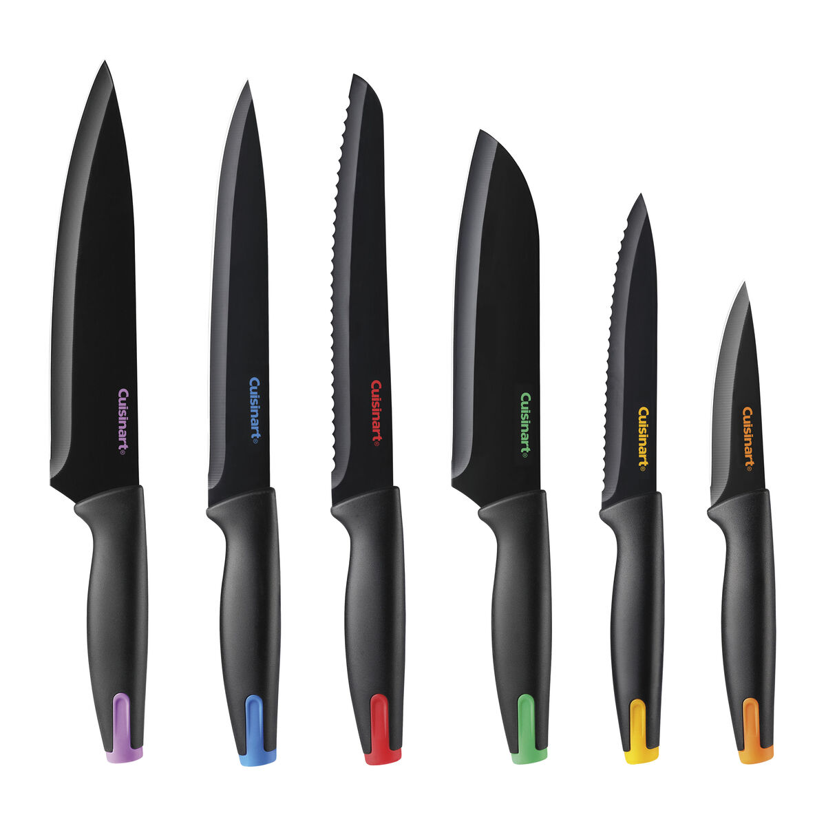 7pc Ceramic Coated Cutlery Set in Acrylic Block 2