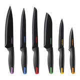 7pc Ceramic Coated Cutlery Set in Acrylic Block 2