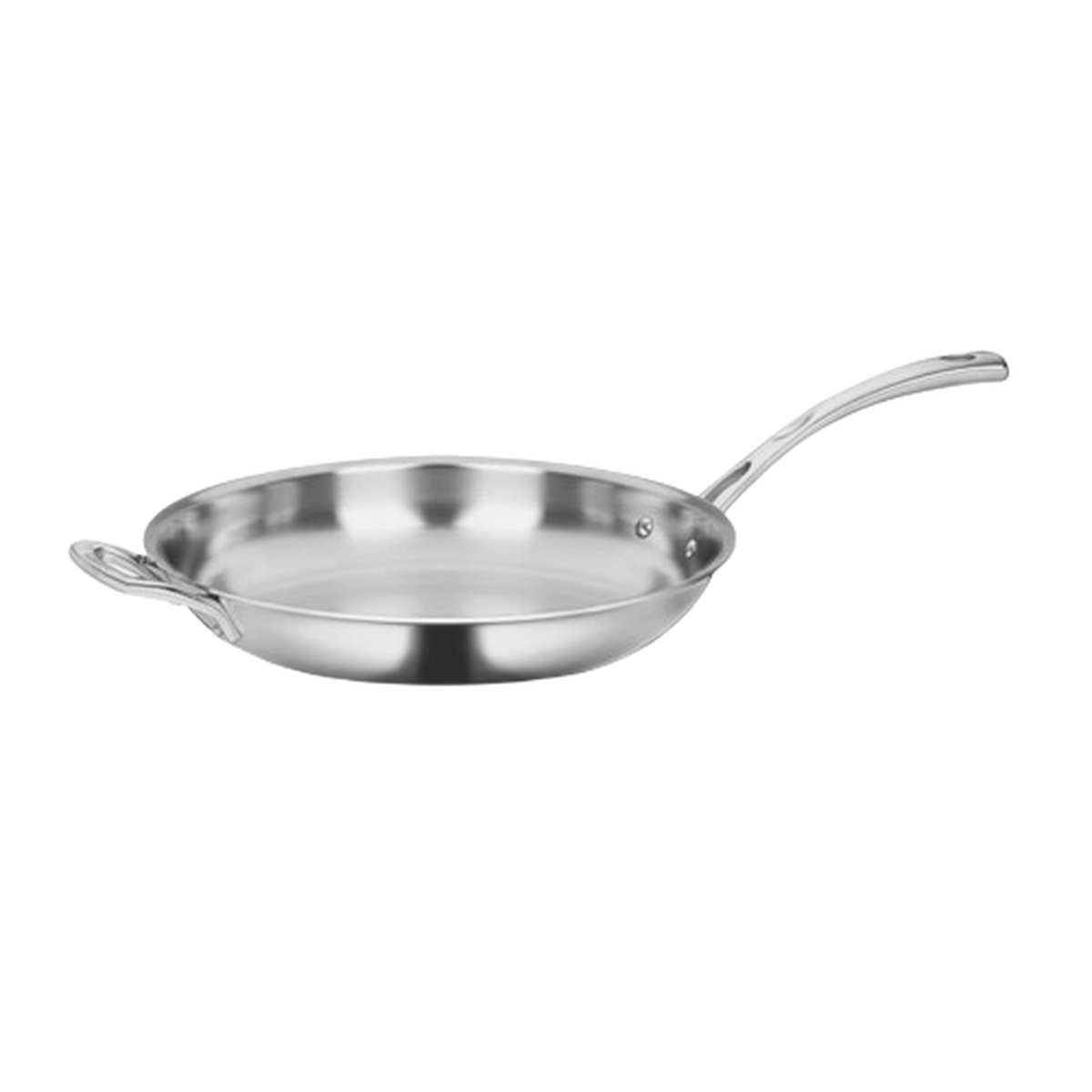French Classic Tri-Ply Stainless Cookware 12" Frying Pan with Helper Handle