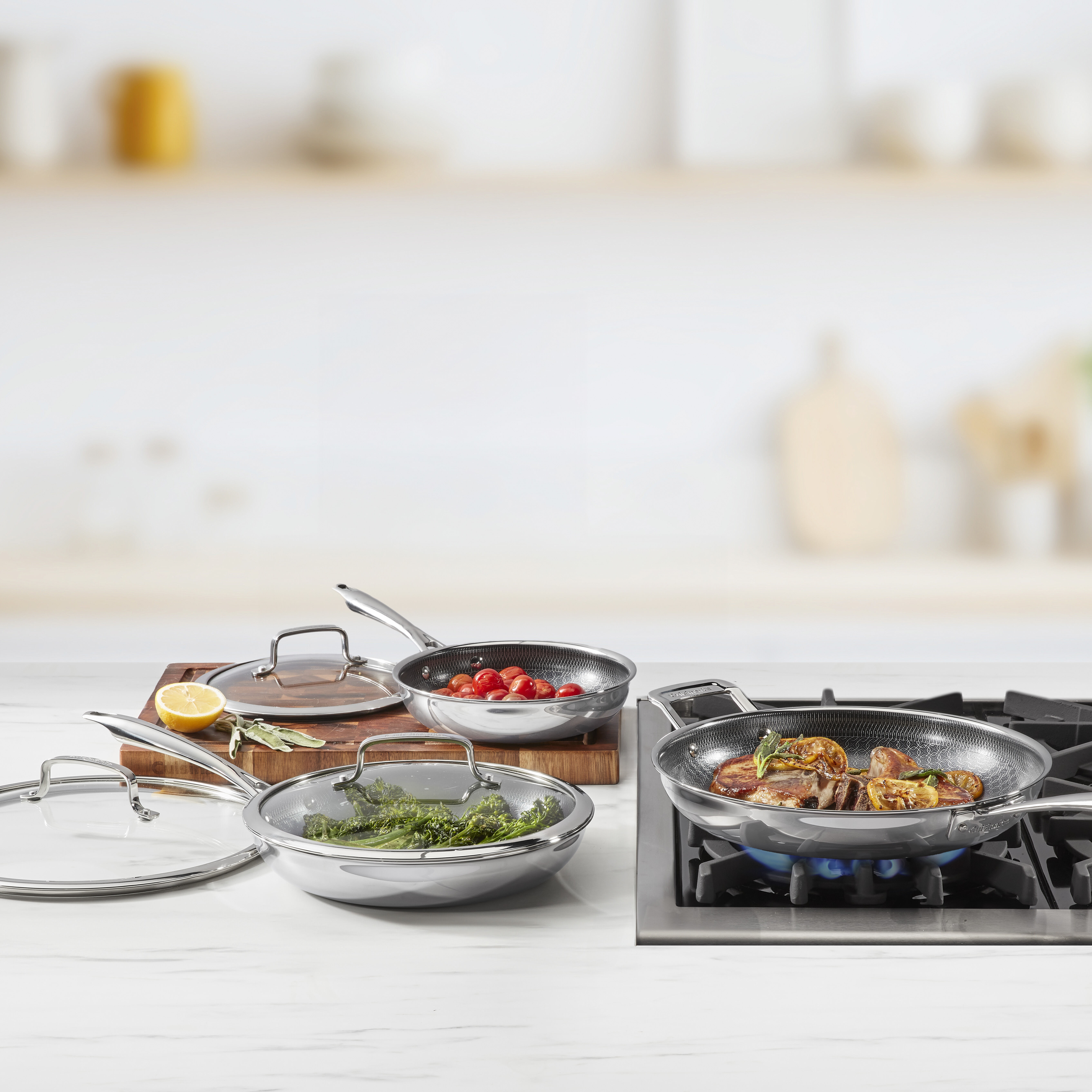 6-Pc FusionElite+ Nonstick Stainless Steel Skillet Set - Cuisinart