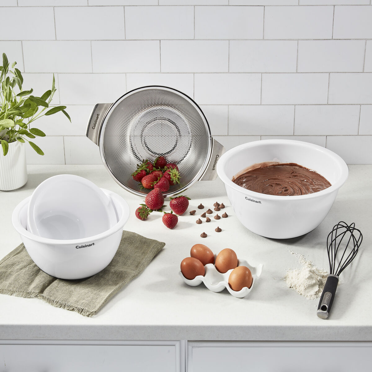 4-Pc Mixing Bowl & Colander Set 6