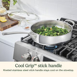 PureClad&trade; Triple-Ply 5.5 Qt. Stainless Steel Saut&eacute; Pan with Helper Handle and Cover 7