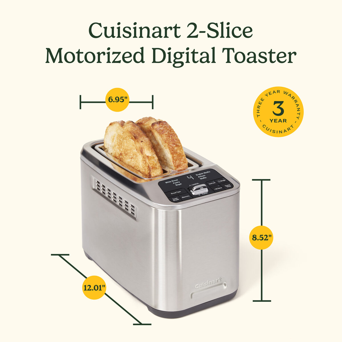 2-Slice Motorized Digital Toaster 11