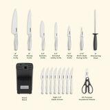 Artiste Collection 17 Piece Knife Block Set 6