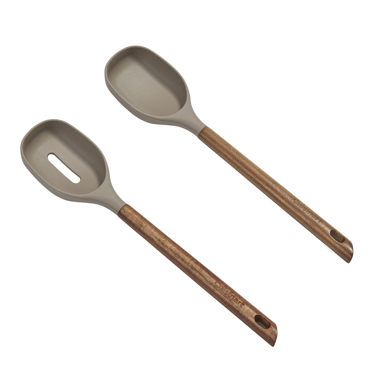 Acacia Fusion Slotted Spoon & Solid Spoon Set 1