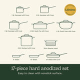 17 Piece Chef&rsquo;s Classic &trade; Nonstick Hard Anodized Set 7