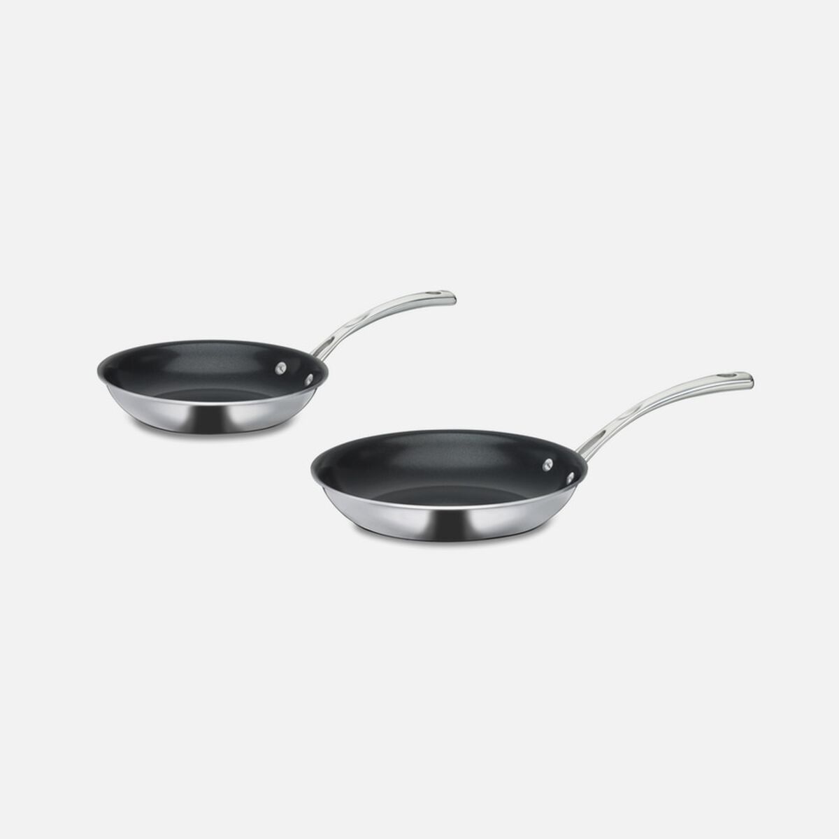 Discontinued Set of 2 Nonstick Frying Pans French Classic Tri Ply Stainless 1