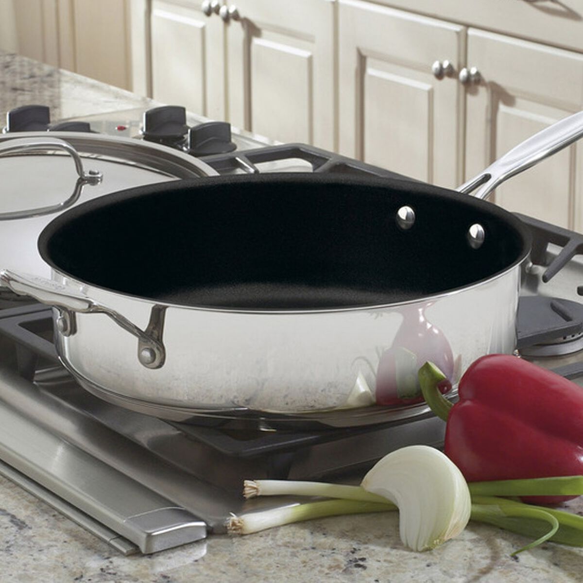 Discontinued Chef's Classic&trade; Nonstick Stainless 5.5 Quart Saut&eacute; Pan 1