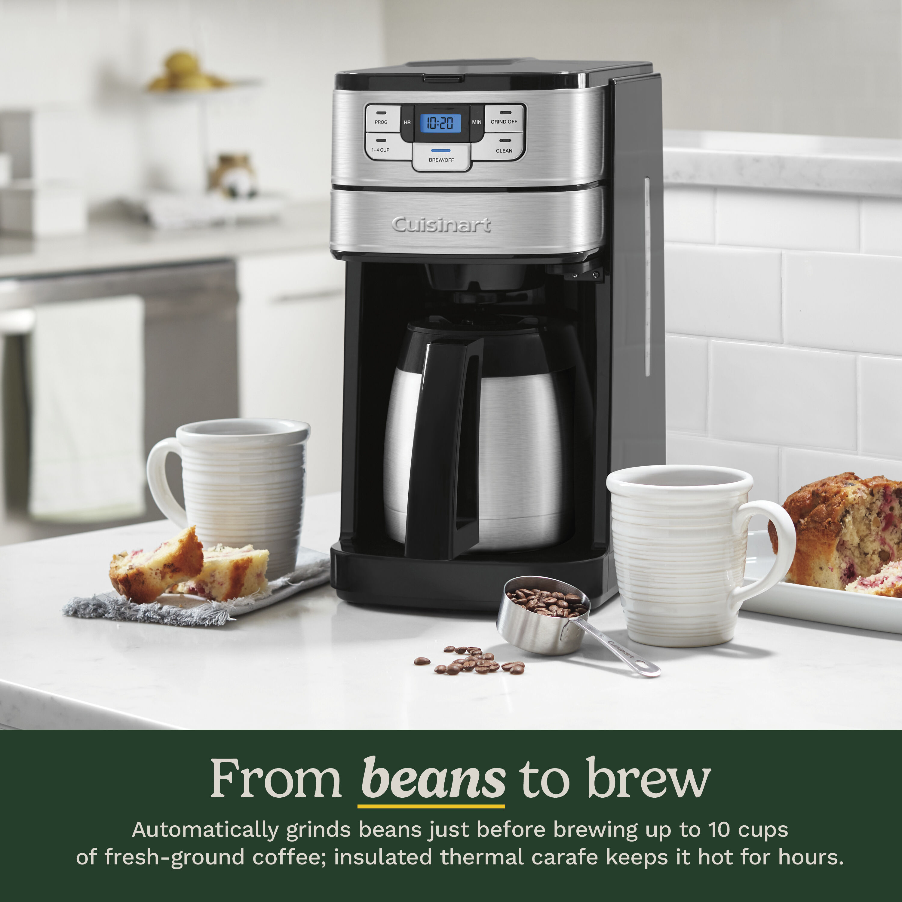 k1なべ 美品 cuisinart 10cup DGB-450PCJ Automatic Grind & Brew 10-Cup Thermal Coffee Maker - Cuisinart