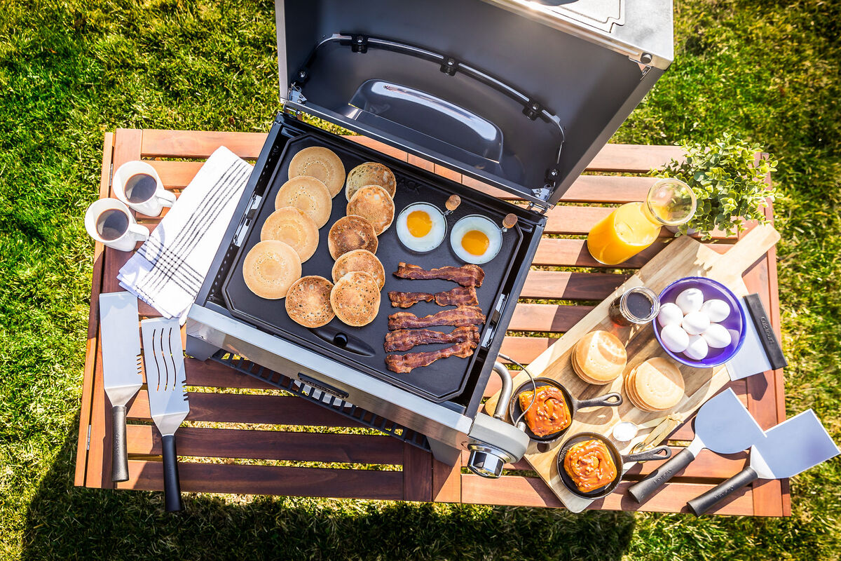 Grisun Cast Iron 3-in-1 Grill Pan For Weber 22" Kettle - Searing Griddle & Drip Pan Combo