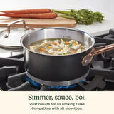 Discontinued Matte Black Elegance 1.5qt Saucepan with Cover 6