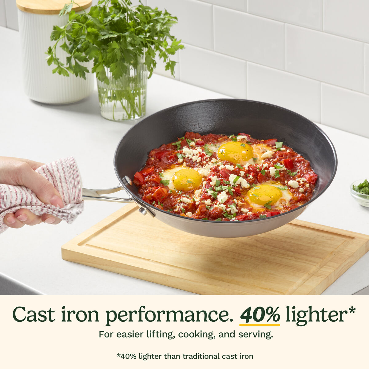CastLite&trade; Ceramic Nonstick 10" Skillet 3