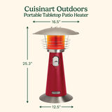 Portable Tabletop Patio Heater-Red 2